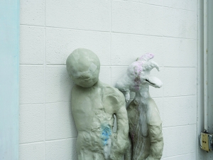 …while I still stare at the  orange water stain on the sink  it transforms into a lake and I  transform into a silverfish